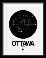 Ottawa Black Subway Map Fine Art Print