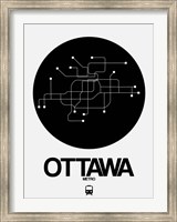 Ottawa Black Subway Map Fine Art Print