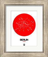 Berlin Red Subway Map Fine Art Print