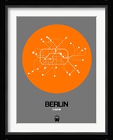 Berlin Orange Subway Map Fine Art Print