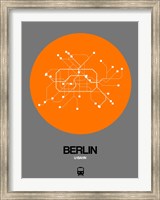 Berlin Orange Subway Map Fine Art Print