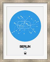 Berlin Blue Subway Map Fine Art Print