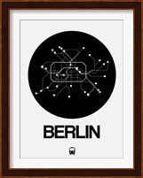 Berlin Black Subway Map Fine Art Print