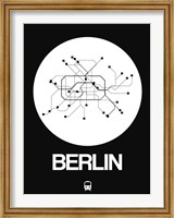 Berlin White Subway Map Fine Art Print