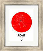 Rome Red Subway Map Fine Art Print