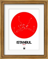 Istanbul Red Subway Map Fine Art Print