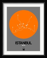 Istanbul Orange Subway Map Fine Art Print