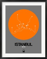 Istanbul Orange Subway Map Fine Art Print