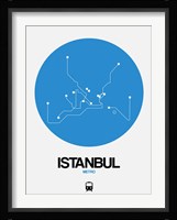 Istanbul Blue Subway Map Fine Art Print