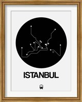 Istanbul Black Subway Map Fine Art Print