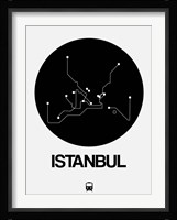 Istanbul Black Subway Map Fine Art Print
