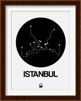 Istanbul Black Subway Map Fine Art Print