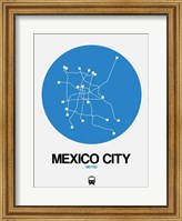 Mexico City Blue Subway Map Fine Art Print