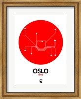 Oslo Red Subway Map Fine Art Print