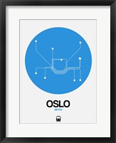 Oslo Blue Subway Map Fine Art Print