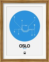 Oslo Blue Subway Map Fine Art Print