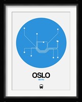 Oslo Blue Subway Map Fine Art Print