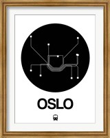 Oslo Black Subway Map Fine Art Print
