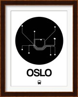 Oslo Black Subway Map Fine Art Print