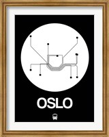Oslo White Subway Map Fine Art Print
