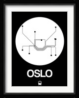 Oslo White Subway Map Fine Art Print