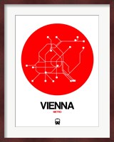 Vienna Red Subway Map Fine Art Print