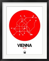 Vienna Red Subway Map Fine Art Print