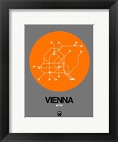 Vienna Orange Subway Map Fine Art Print