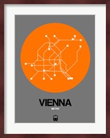 Vienna Orange Subway Map Fine Art Print