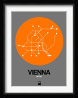 Vienna Orange Subway Map Fine Art Print