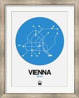 Vienna Blue Subway Map Fine Art Print