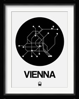 Vienna Black Subway Map Fine Art Print