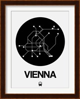 Vienna Black Subway Map Fine Art Print