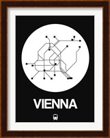 Vienna White Subway Map Fine Art Print