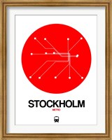 Stockholm Red Subway Map Fine Art Print
