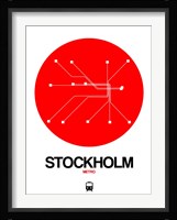 Stockholm Red Subway Map Fine Art Print