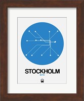 Stockholm Blue Subway Map Fine Art Print