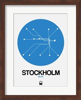 Stockholm Blue Subway Map Fine Art Print