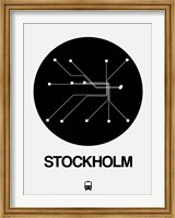 Stockholm Black Subway Map Fine Art Print