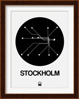 Stockholm Black Subway Map Fine Art Print