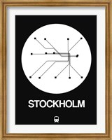 Stockholm White Subway Map Fine Art Print