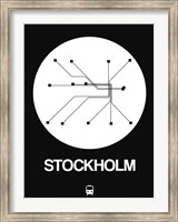 Stockholm White Subway Map Fine Art Print