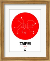 Taipei Red Subway Map Fine Art Print