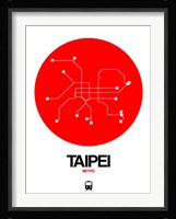 Taipei Red Subway Map Fine Art Print