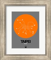 Taipei Orange Subway Map Fine Art Print