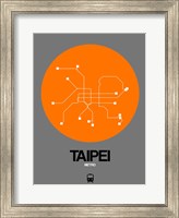 Taipei Orange Subway Map Fine Art Print