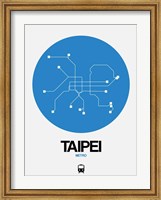 Taipei Blue Subway Map Fine Art Print