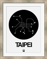Taipei Black Subway Map Fine Art Print