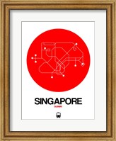 Singapore Red Subway Map Fine Art Print
