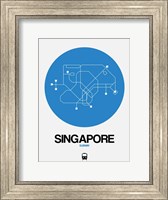 Singapore Blue Subway Map Fine Art Print